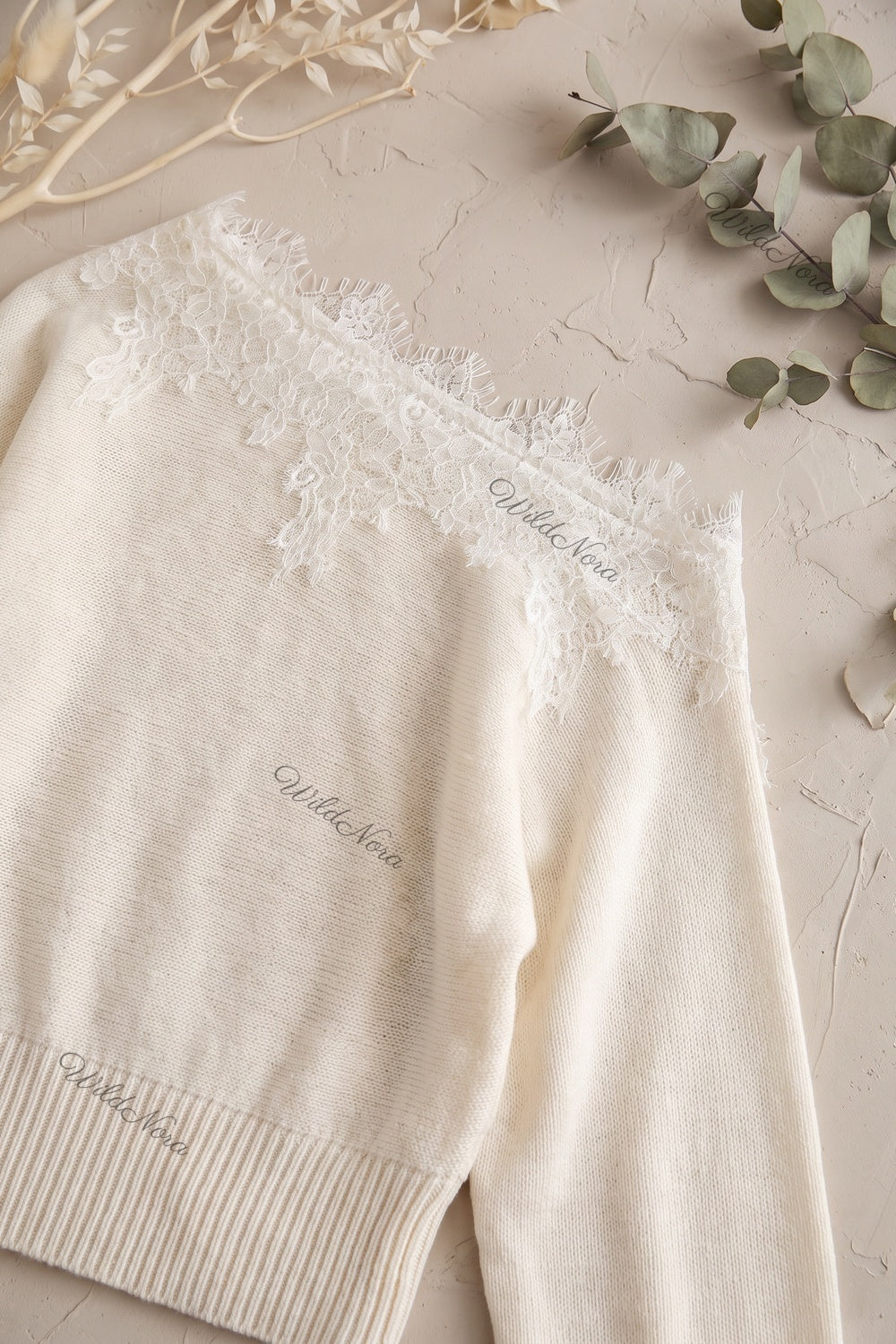 Cream Fine-Gauge Knit Slouchy Blouson Sweater cream, off-white fine-gauge knit sweater - product view 6