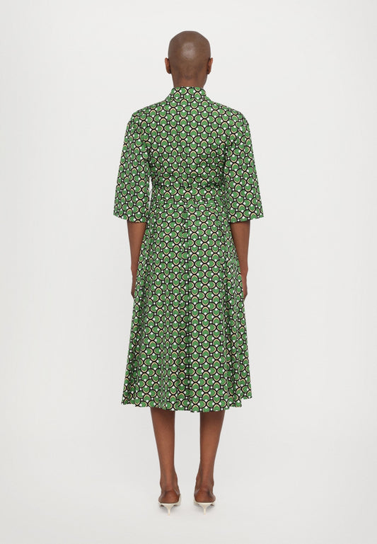 Varenna Cotton Shirt Dress - Green