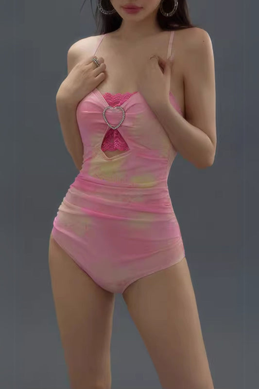 Duy Pink One-Piece Swimsuit