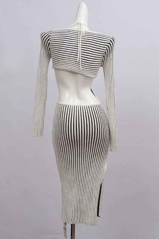 open back knitted dress