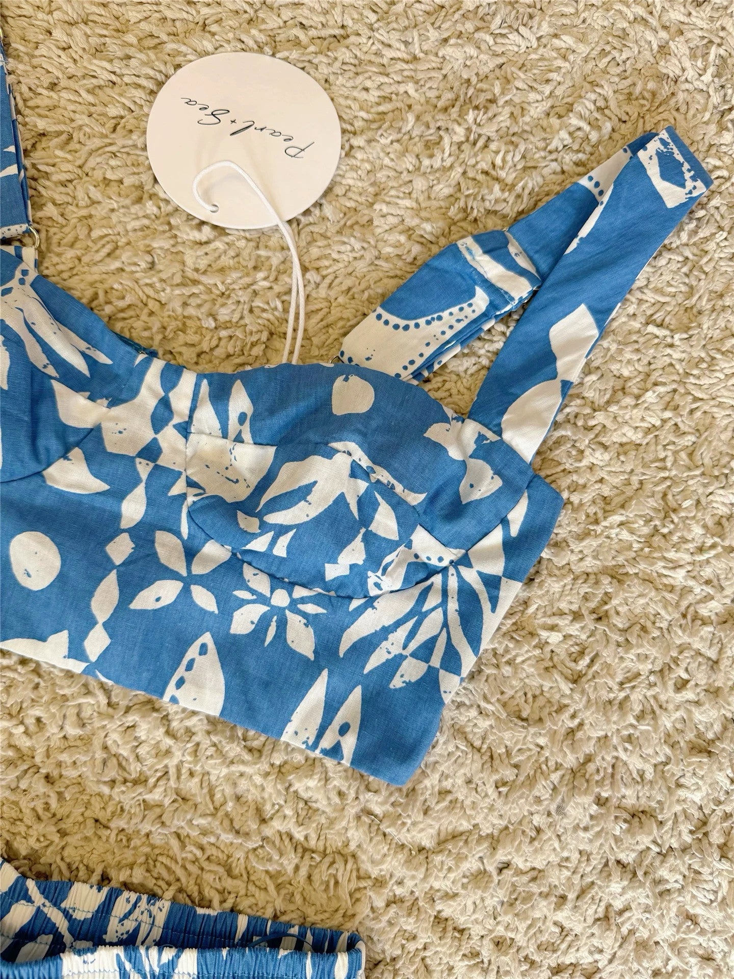 graffiti hand-painted pattern camisole shorts all-cotton two-piece set