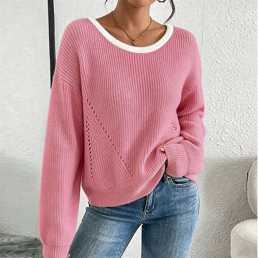 Pink Ribbed Knit Cardigan with Bow Detail - Premium Fabric Premium Fabric - product view 4