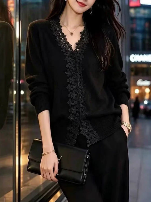 French-style Vintage Fitted Cardigan