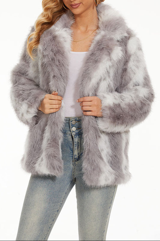 Imitation Leopard Fur Women's Coat