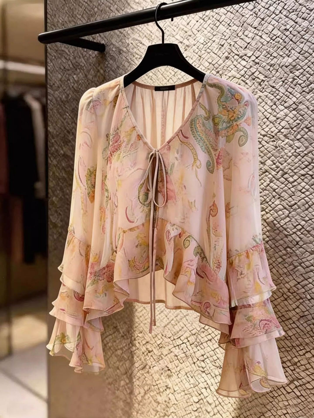 New Bell Sleeves Printed Shirt
