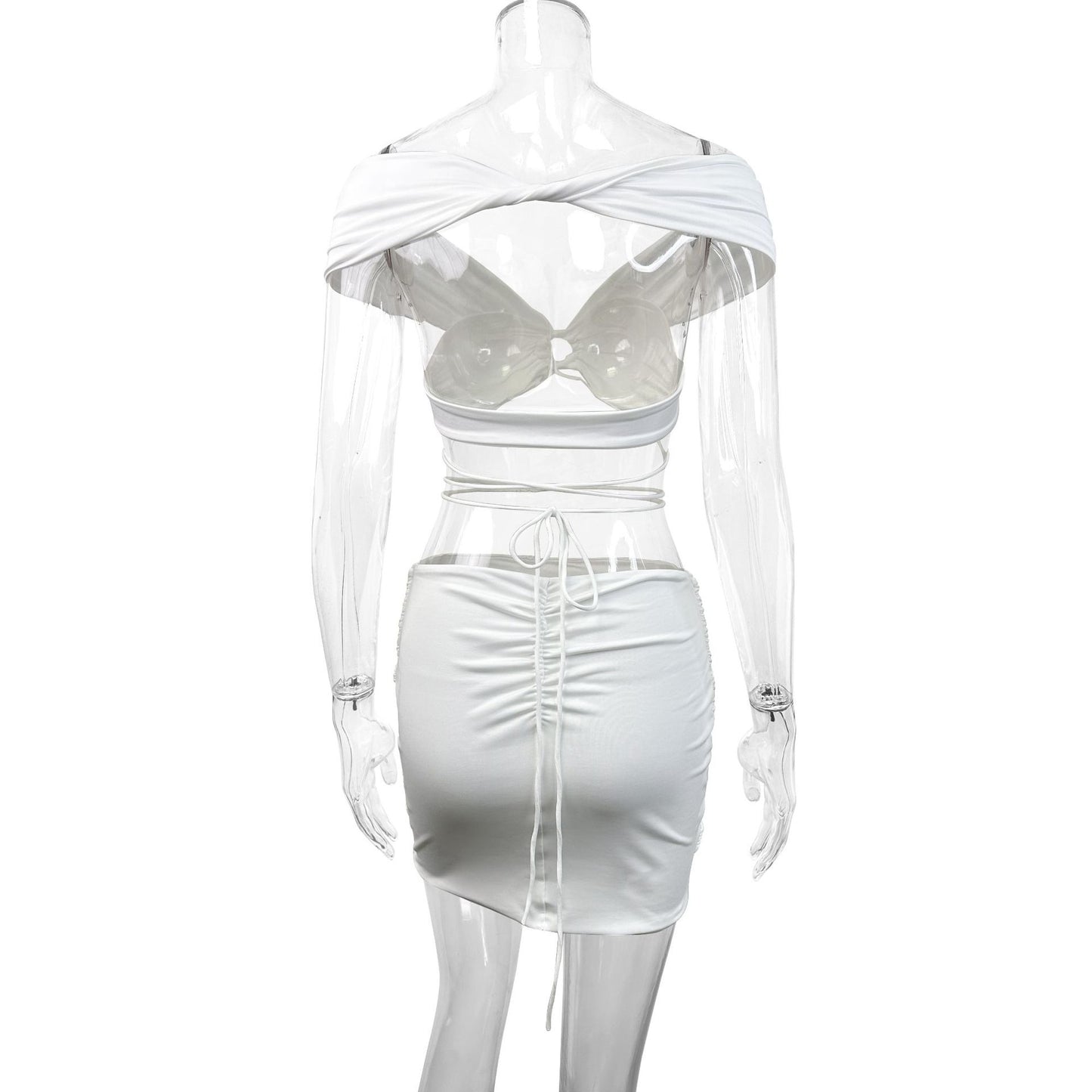 cathy white Strappy mini dress