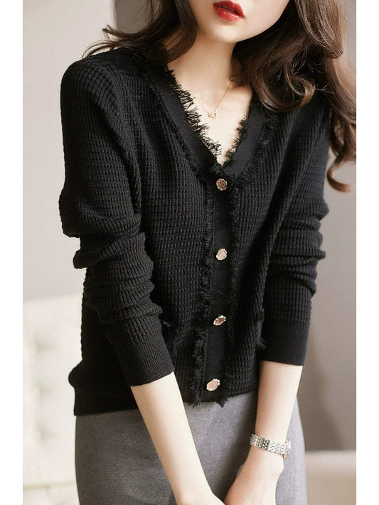 Stylish Chanel-inspired Knit Cardigan