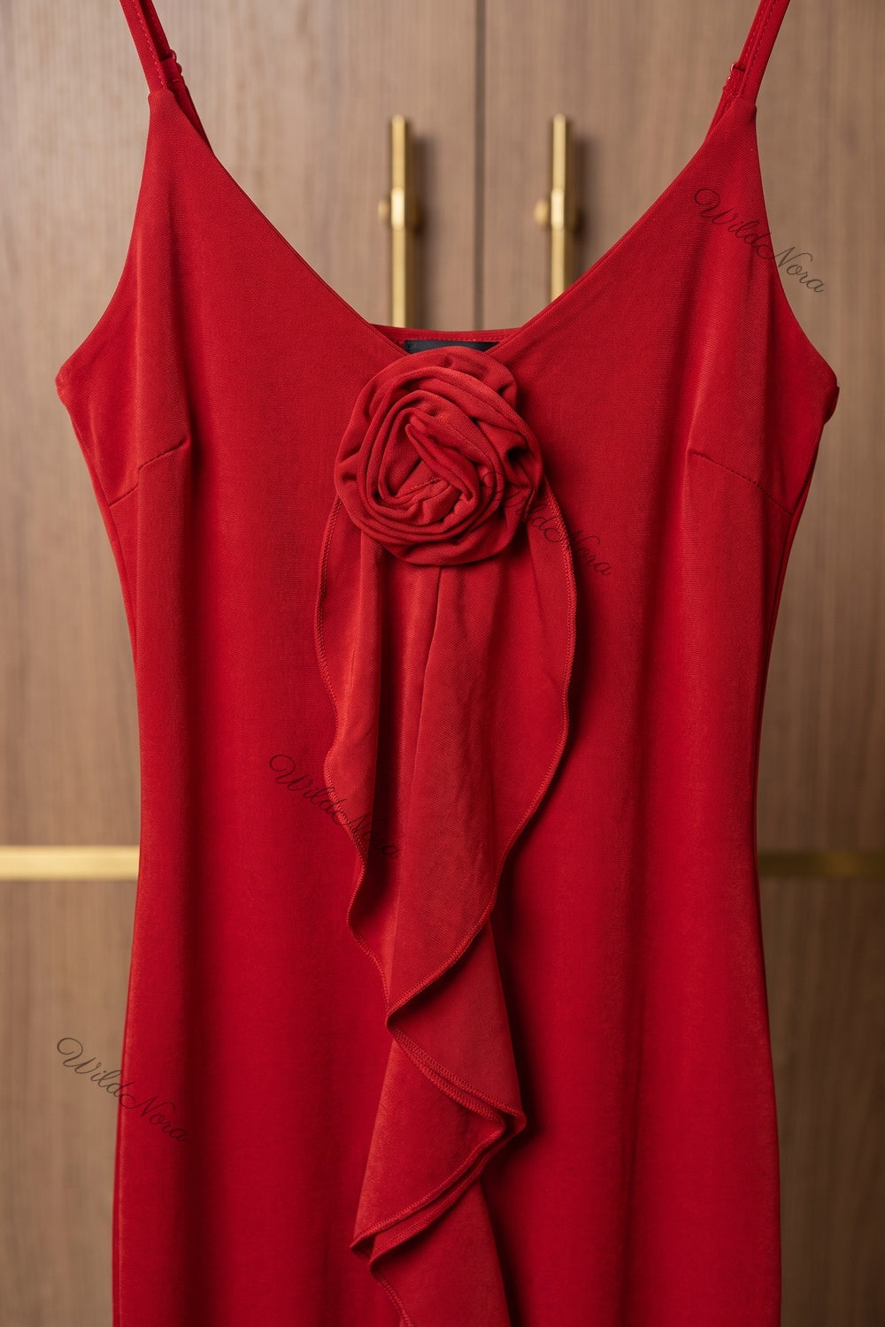 Red Jersey Knit Bodycon Column Dress red jersey knit dress - product view 6