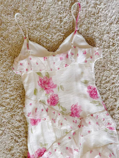Elodie Tiered Ruffle Floral Cami Maxi Dress