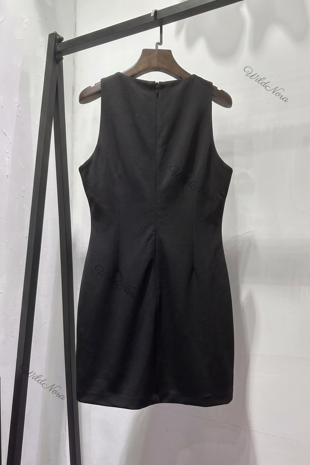 Black Heavy Knit Sheath Dress with Rhinestone Star Embellishment black heavy knit dress - product view 4