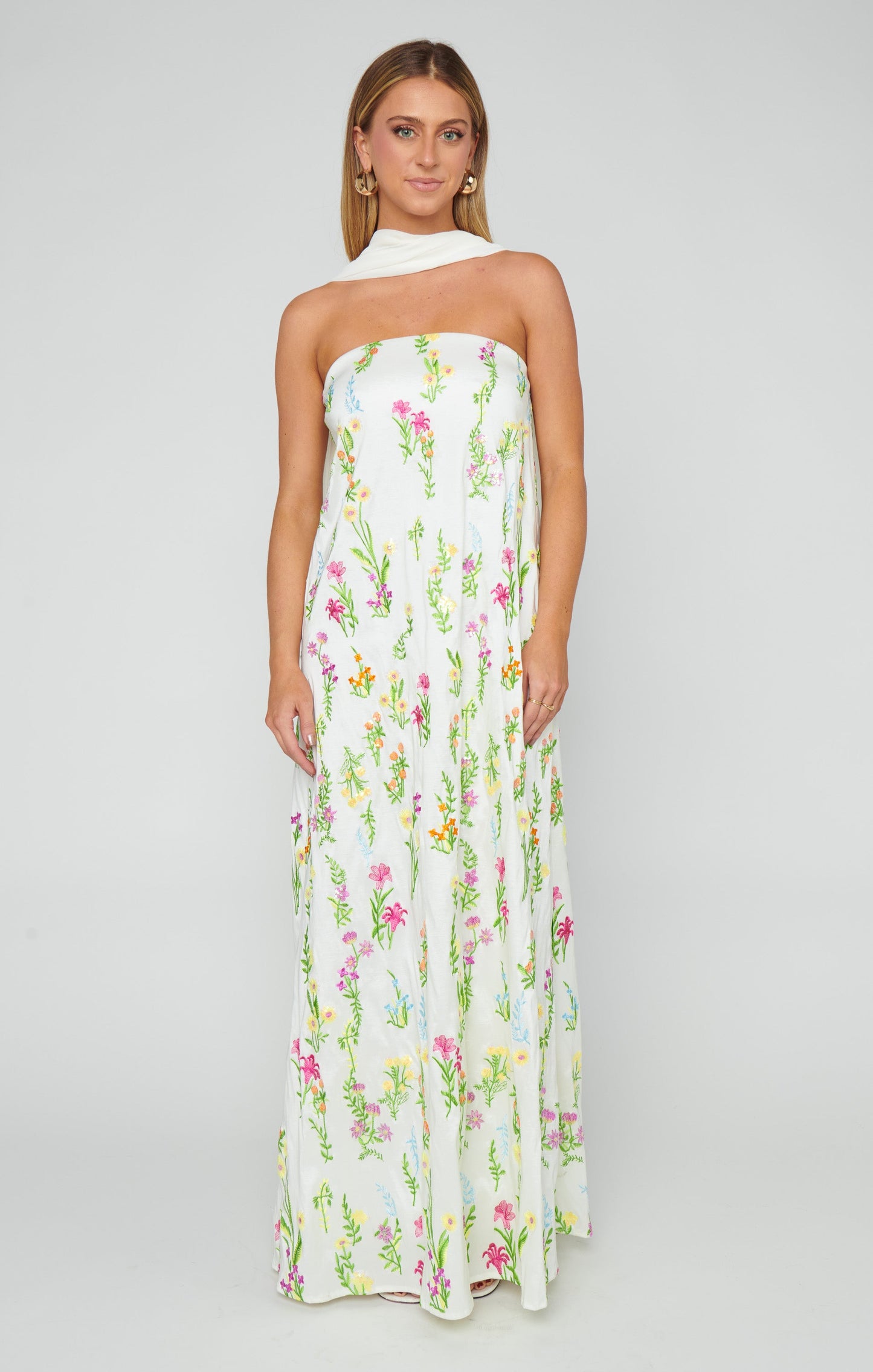 Printed Halter-Neck Backless Maxi Dress