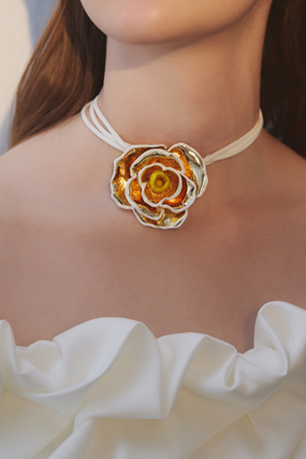 flower rose necklace