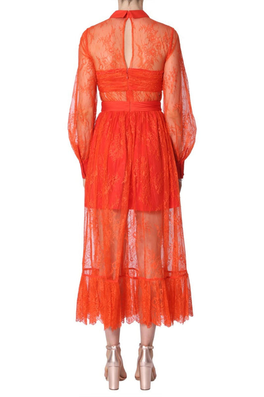 LACE DRESS WITH LONG SLEEVES