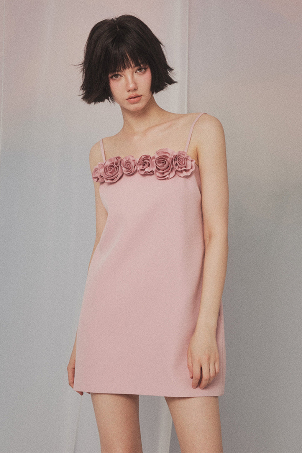 Flower mini dress in pink