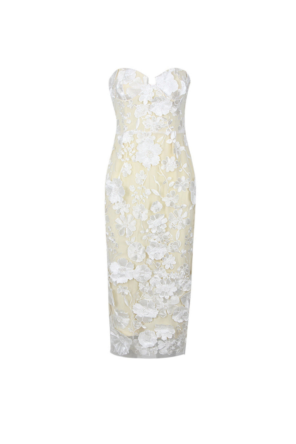 STRAPLESS JASMINE MIDI DRESS