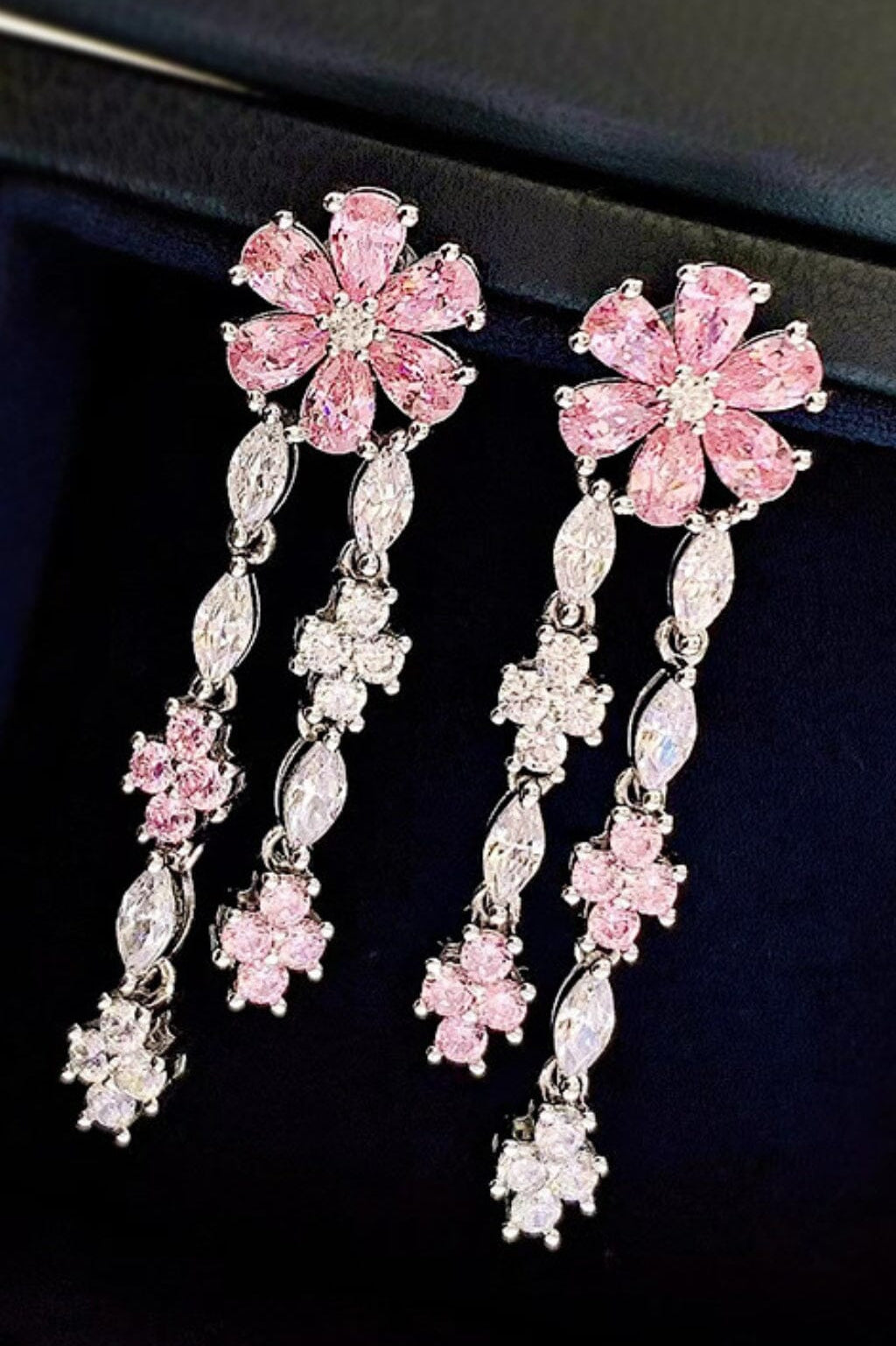 DROP SHAPED FLOWER EARRINGS Earrings blingmyfriend 