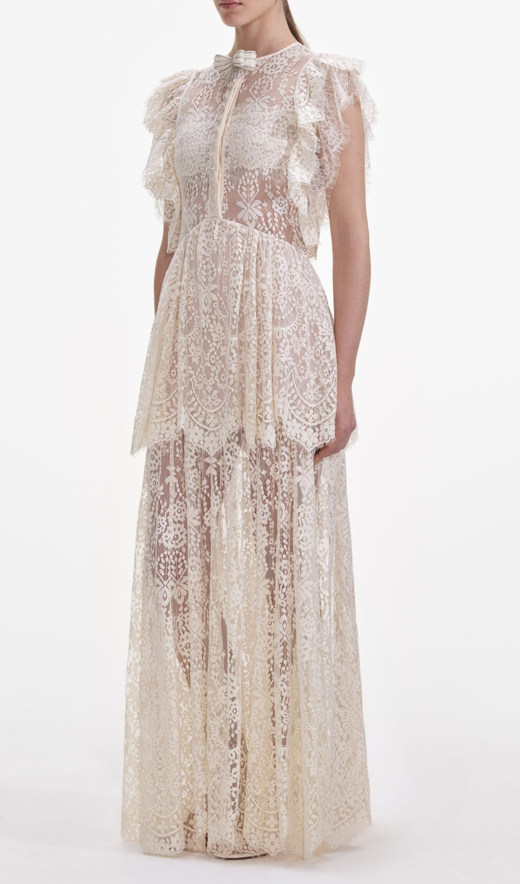Tiered Lace Maxi Dress