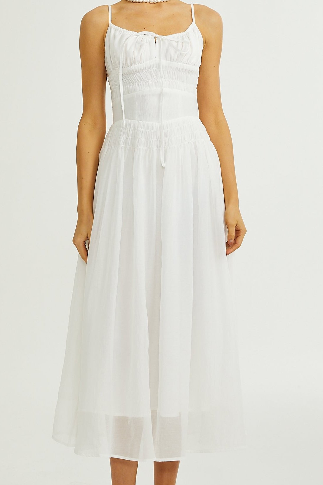 Sancia spaghetti-strap layered dress