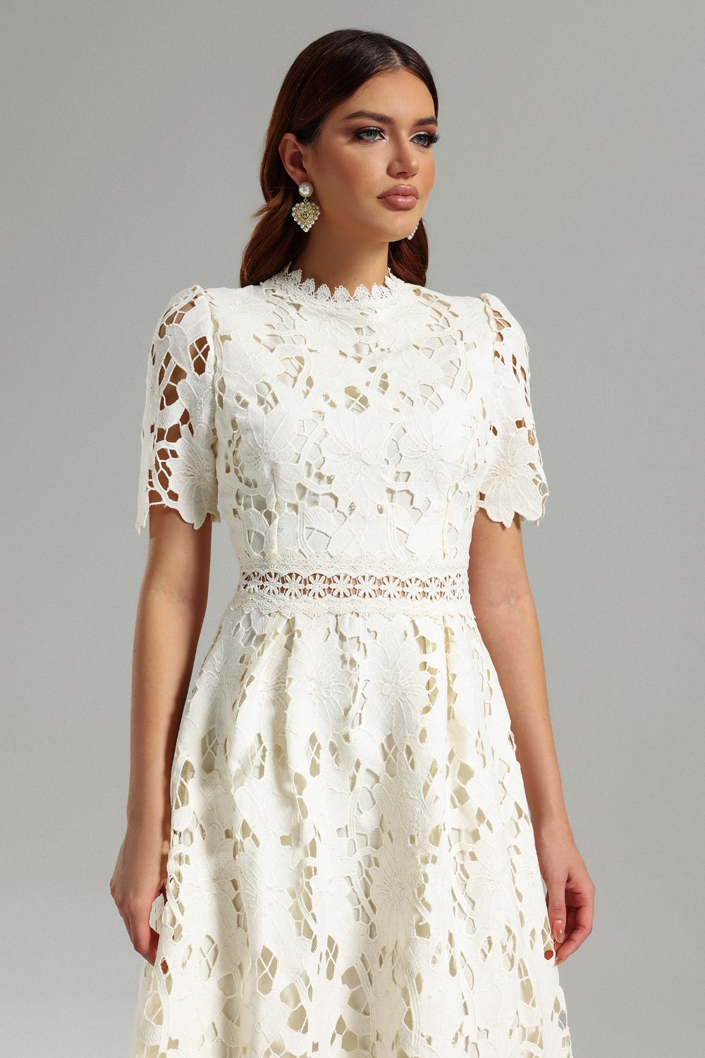 Whispering Bloom Lace Label Dress