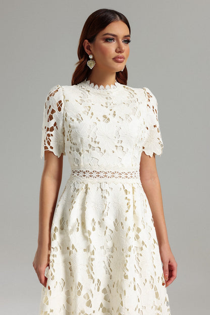 Whispering Bloom Lace Label Dress