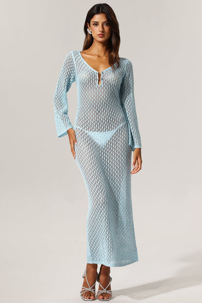 Ellyson Long Sleeves Hollow Out Maxi Dress