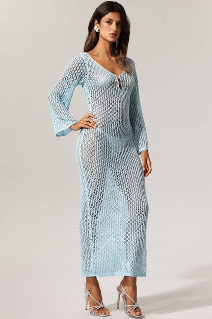 Ellyson Long Sleeves Hollow Out Maxi Dress