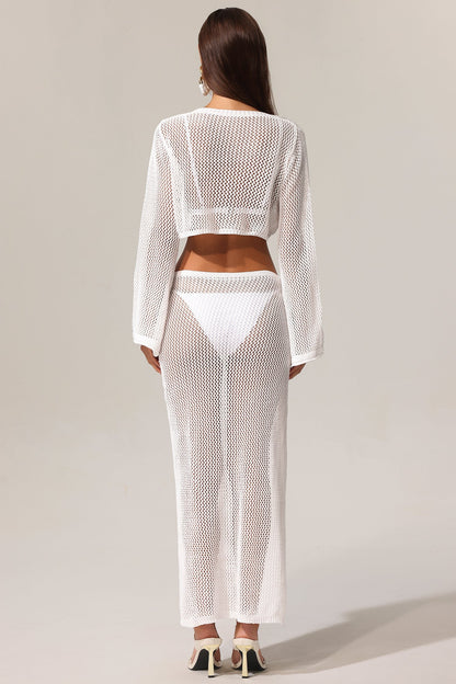KIavia Hollow Out High Slit Two-Piece Set