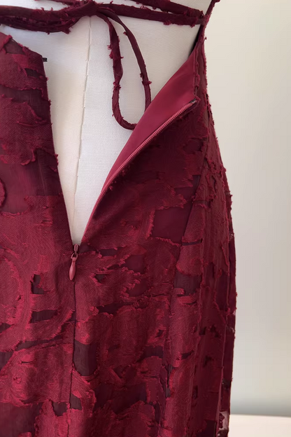 Francis Maxi Dress - Cherry Lacquer