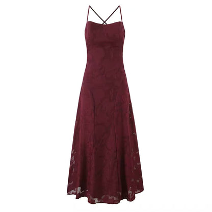 Francis Maxi Dress - Cherry Lacquer