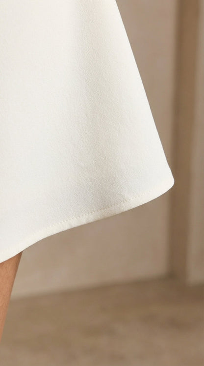 Calwa Asymmetric One Shoulder Flare Mini Dress