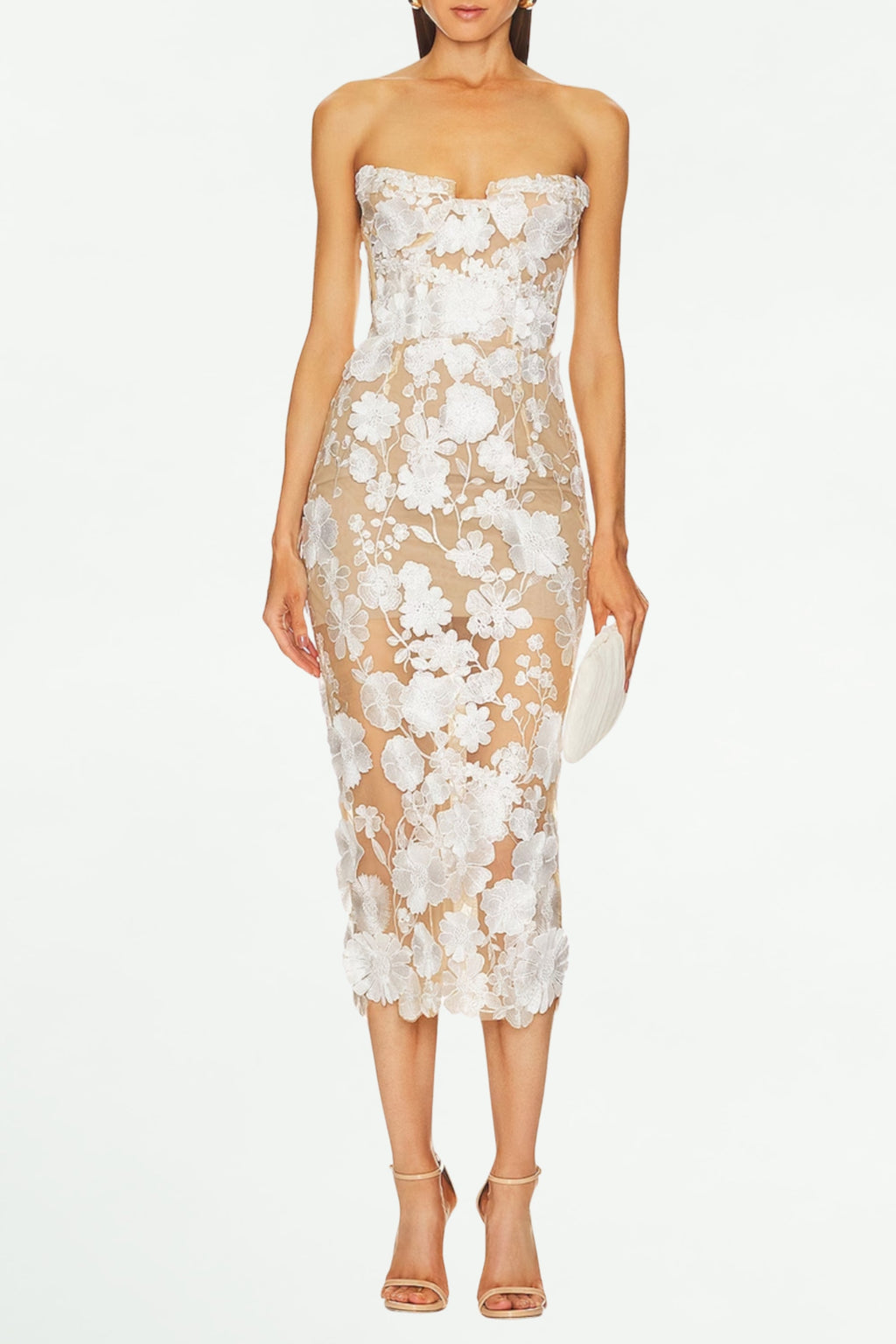STRAPLESS JASMINE MIDI DRESS
