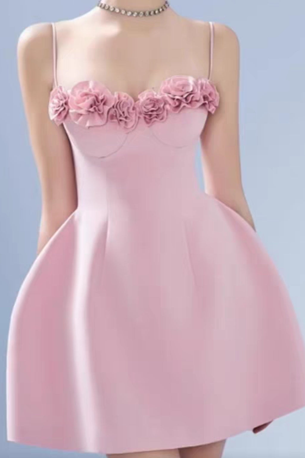 FLORAL BUST STRAP MINI DRESS