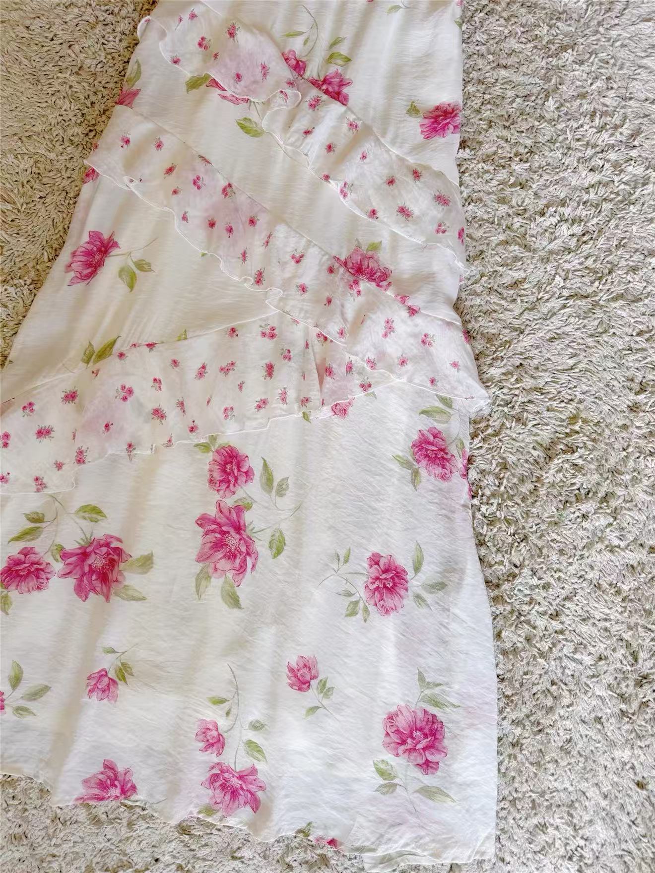 Elodie Tiered Ruffle Floral Cami Maxi Dress