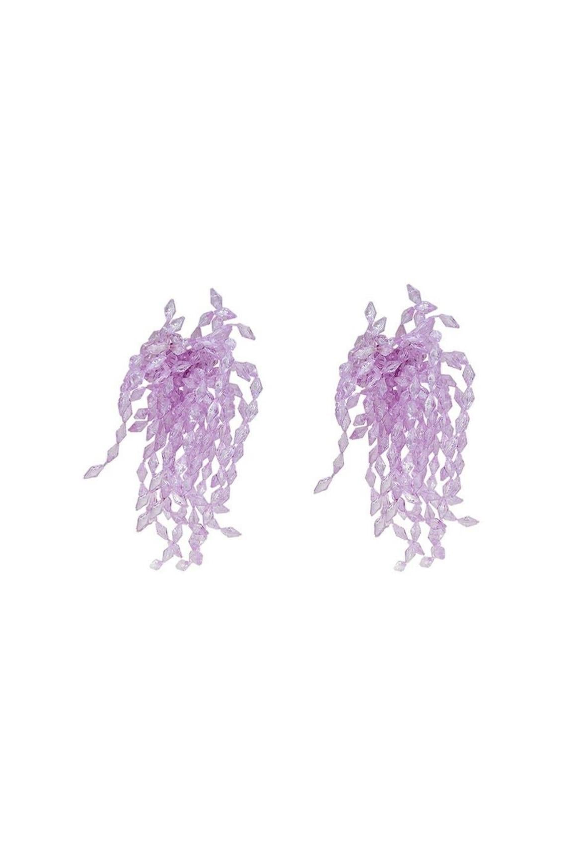 VIOLET CRYSTAL EARRINGS