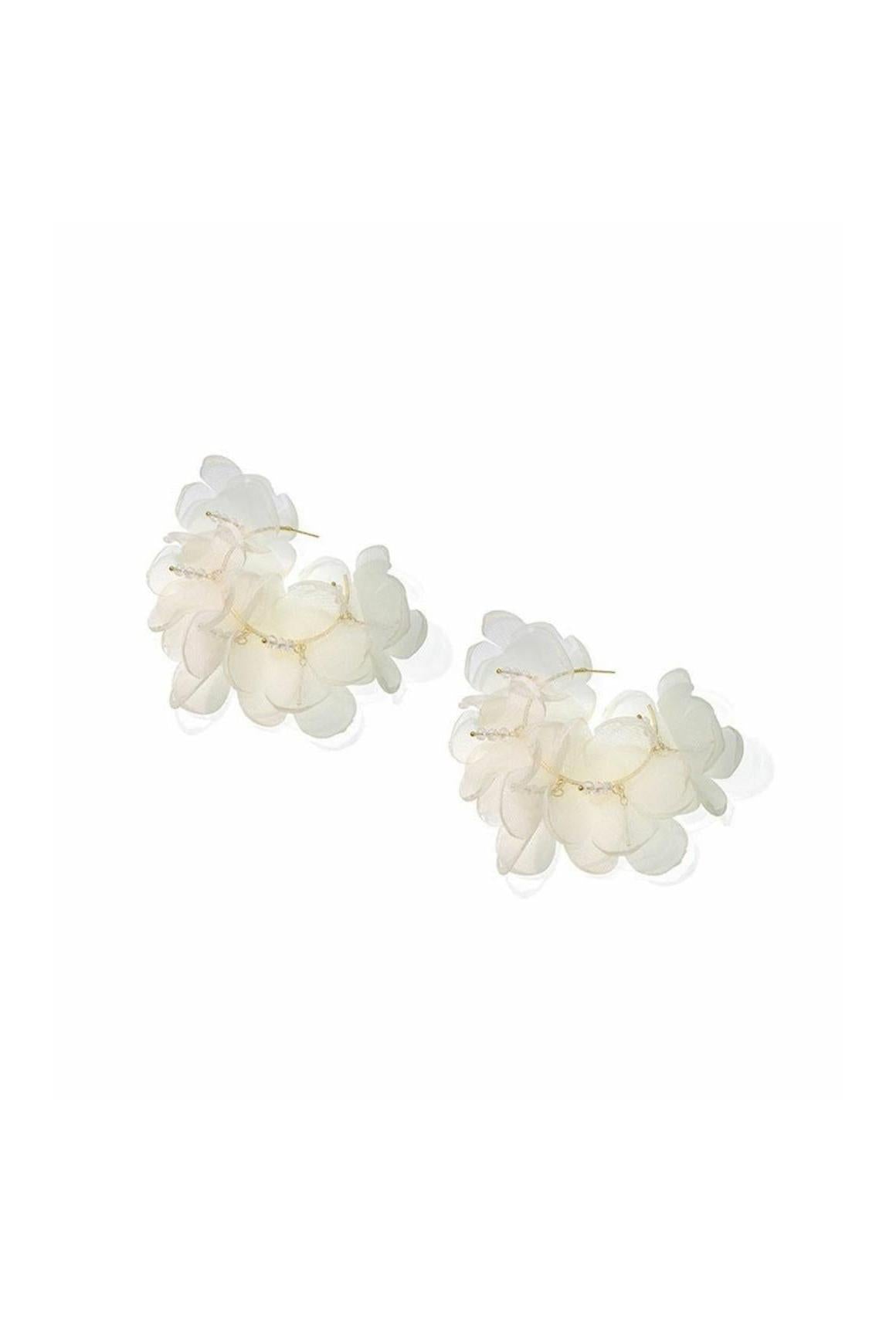 WHITE ARTIFICIAL WATER EARRINGS