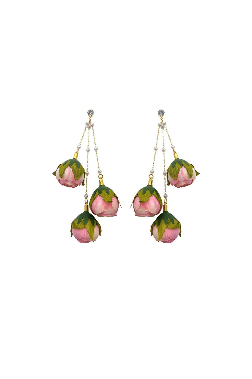 IMITATION ROSE TASSEL EARRINGS