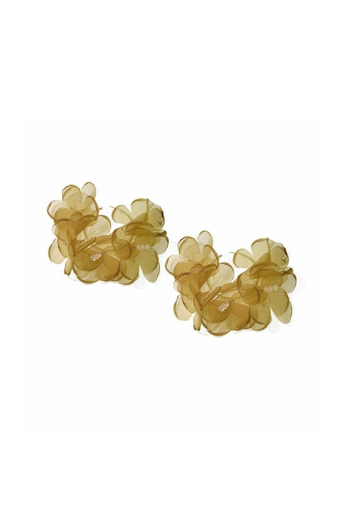 YELLOW ARTIFICIAL WATER EARRINGS