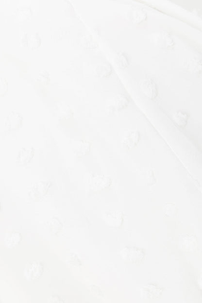Floral cutout slip with layers maxi dress - white