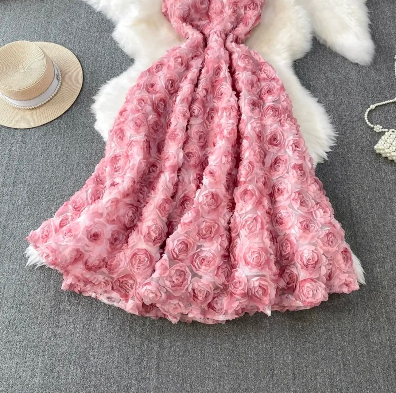 Briar Floral Midi Dress In Pink