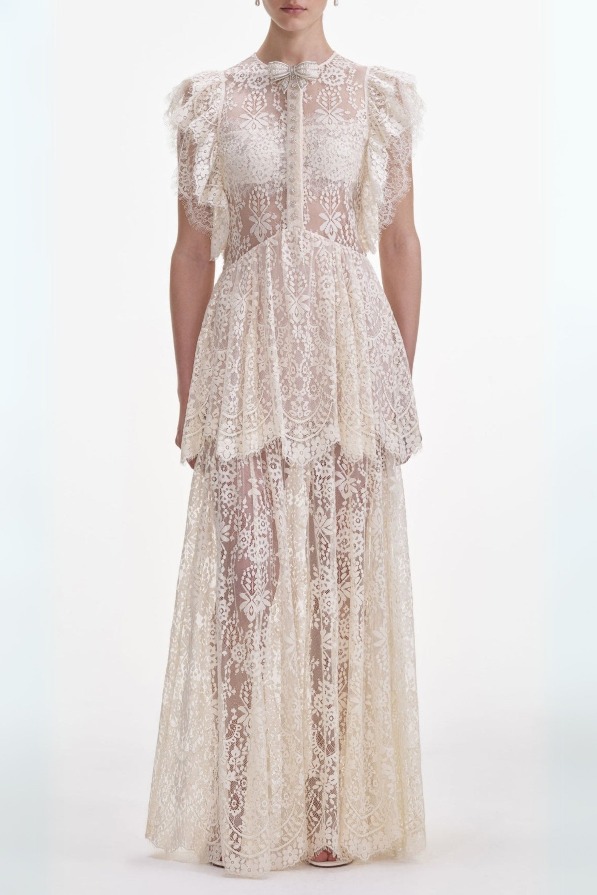 Tiered Lace Maxi Dress