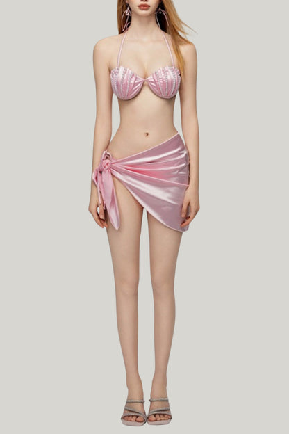 Darrah Pink Pearl Three-Piece Swimsuit