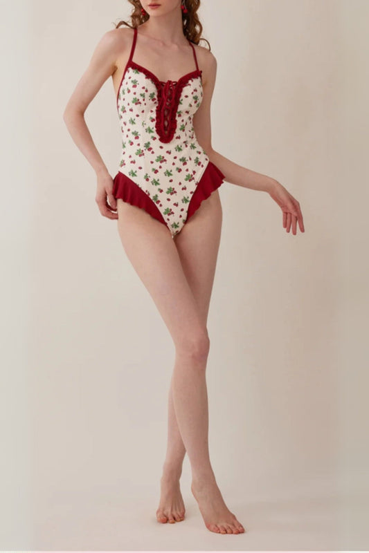 Dandy Strawberries One-Piece Swimsuit