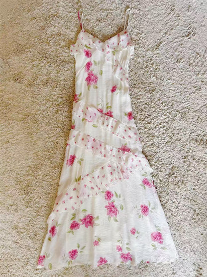 Elodie Tiered Ruffle Floral Cami Maxi Dress