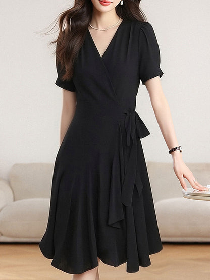 Abigail Cute V-Neck Floral Printed Dress
