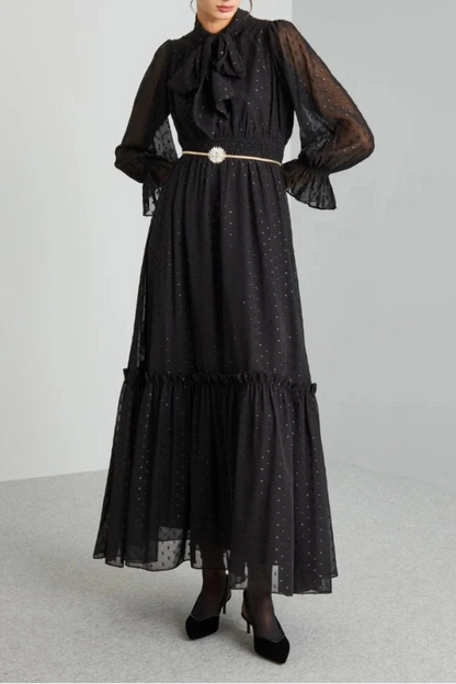 Foulard-embellished dress