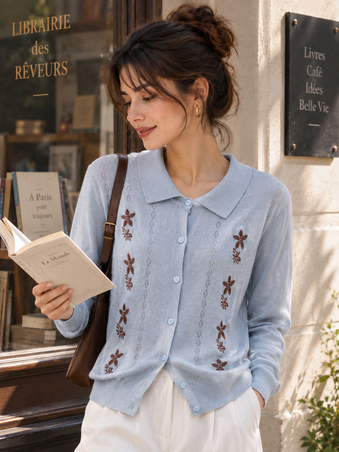 New Polo-Collar Vintage Cardigan