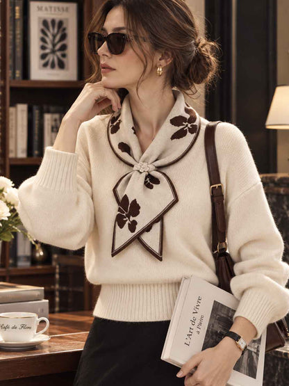 New Bow-collar Sweater