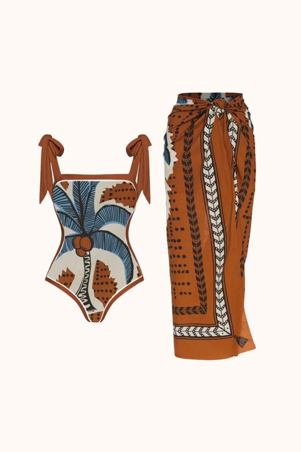 Annaka Printed Swimwear Two Piece Set Swimwear styleofcb 