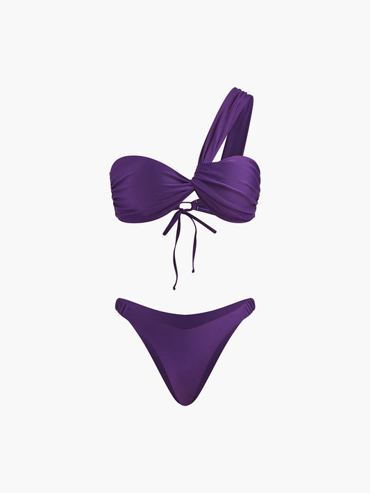 Asymmetrical String Bikini Set