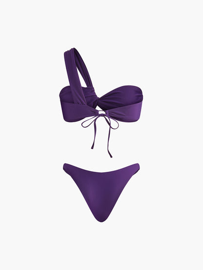 Asymmetrical String Bikini Set